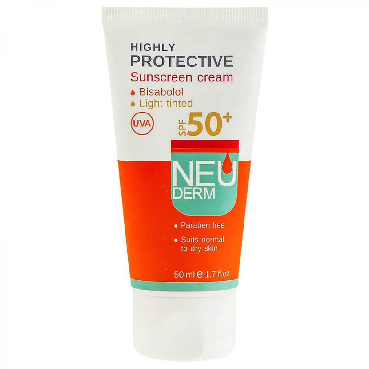 ضد آفتاب رنگی روشن SPF50 حجم 50 میل -  Tiented SPF50 Sunscreen Cream NEUDERM 